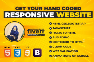 develop responsive HTML CSS react js website for you