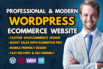 design wordpress ecommerce website using woocommerce, elementor pro, crocoblock