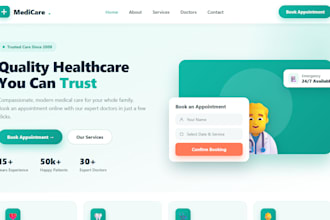 design a doctor and medical website with appointment system
