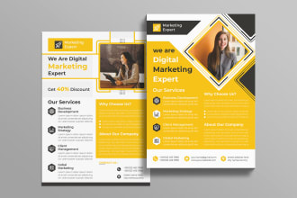 design a corporate flyer, leaflet, brochure for your company