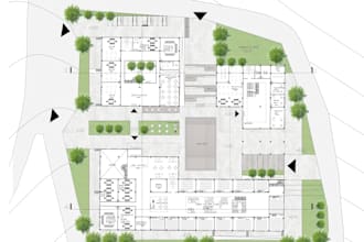 draw architectural floor plan, section, elevation in autocad