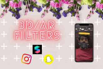 create a unique pro quality instagram or snapchat filter