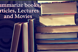 summarize books and articles in english