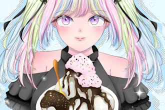 draw digital art with anime style