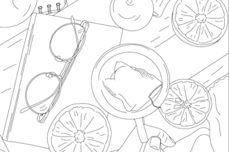 create excellent and simple line art portraits