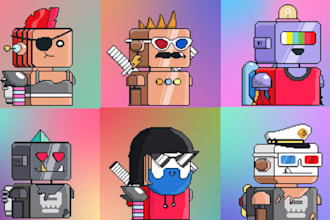 create pixel art nft character or objects for you