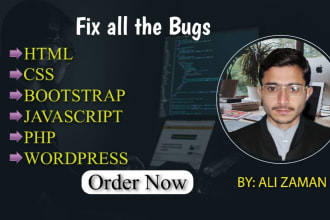 fix your html5,css3 and jquery errors in 24h