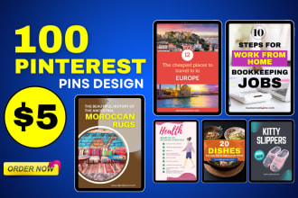 do amazing pinterest pins design creation for your business