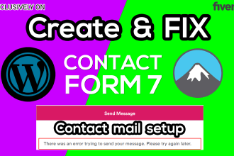 setup and fix contact form 7 and any wordpress forms issue