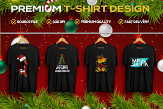 do christmas t shirt design for your print on demand store