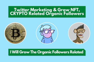 do twitter marketing and grow crypto related followers