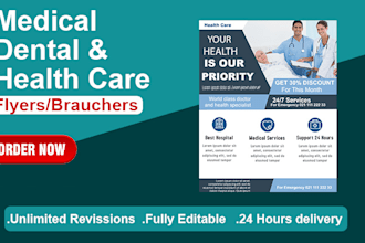 design medical, dental, clinical, health care flyer