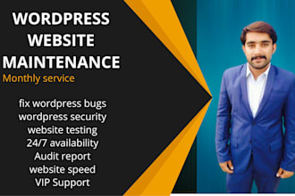 do wordpress website maintenance, website fix issues