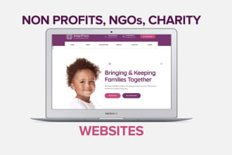 design website for church, nonprofit, ngo and charity