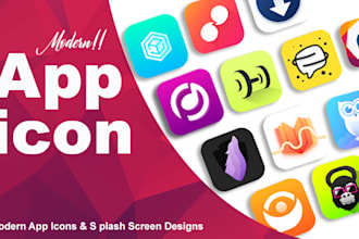 do modern app icon and splash screen design
