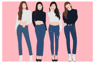 draw minimalist faceless cartoon portrait from your photo
