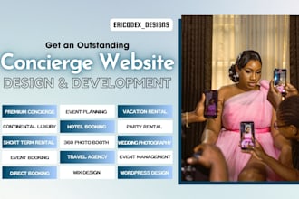 premium luxury concierge websit hotel vacation rental event party rental website