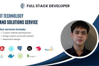 be your software developer as a full stack web developer