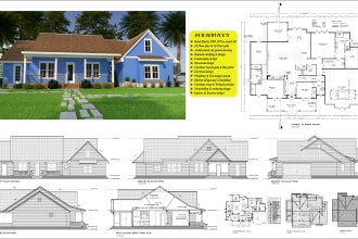 architectural floor plan and city permit drawing in autocad