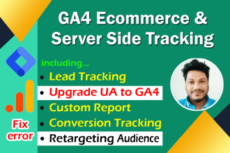 setup ga4 ecommerce tracking, ga4 server side tracking, fix google analytics 4