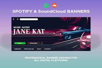 design spotify or soundcloud banner art for your artist profile