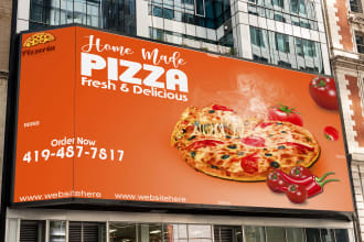do billboard ads design  or roll up or food banner design