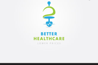 make a natural beautiful health care logo just in 1 day