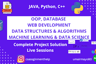 code c, cpp, java and python programming tasks or projects