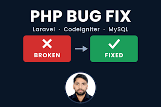 do php bug fix, laravel bug fix and codeigniter bug fix