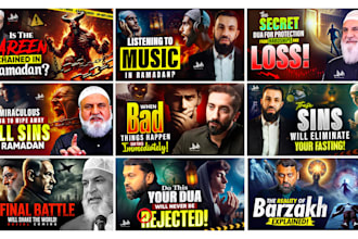 make professional islamic youtube thumbnail design