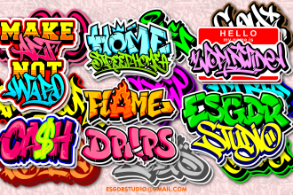 design graffiti style for your merchandise