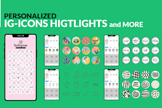 simple icons, social media icons, ig highlights icons, ecc
