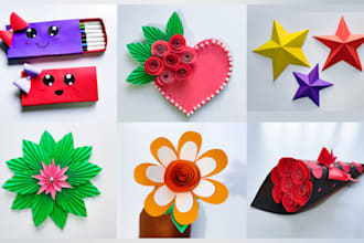 create beautiful DIY paper craft videos for your youtube channel in 24 hours