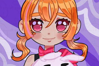 draw a anime chibi profile picture, pfp, icon