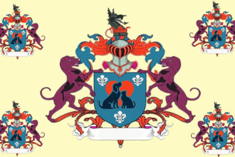 do awesome family crest coat of arms logo with best service