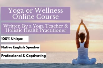 write online yoga or wellness course content