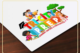 design daycare childcare baby shop school and children logo