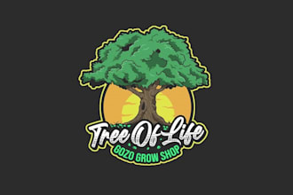 design wonderful plant grow shop logo