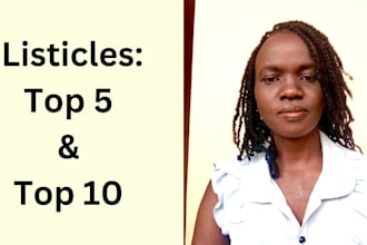 write top 5 and top 10 listicles