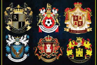 design luxury regal heraldic family crest coat of arms logo