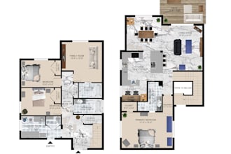 draw, redraw 2d architectural floor plan, blueprint autocad