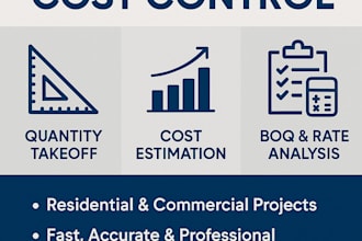 be your professional quantity estimator and cost controller