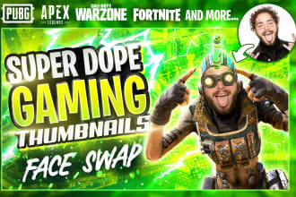 do gaming youtube thumbnails with face swap
