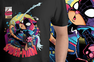 create t shirt design for streetwear clothing and merch