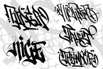 create graffiti tagging with spray paint texture