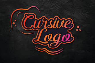 do cursive, stylish, scripted, handwritten, calligraphy logo