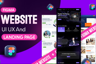 do figma landing page, website ui design