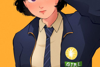 do illustratio in japanese anime retro classic style