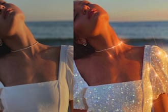 make your picture magically aesthetic by adding glitter, sparkle
