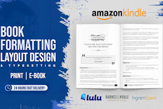 do book formatting, layout design, and typesetting